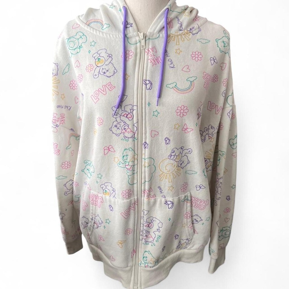 Care Bears Hoodie Women's XL Retro 80s Vibes with Pockets Cozy Jacket
